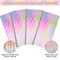 4-Pack Iridescent Plastic Tablecloths - Shiny Disposable Laser Rectangle Table Covers with Holographic Foil, Ideal for Parties, Birthdays, Bridal Showers, Weddings, and Christmas (54" x 108")